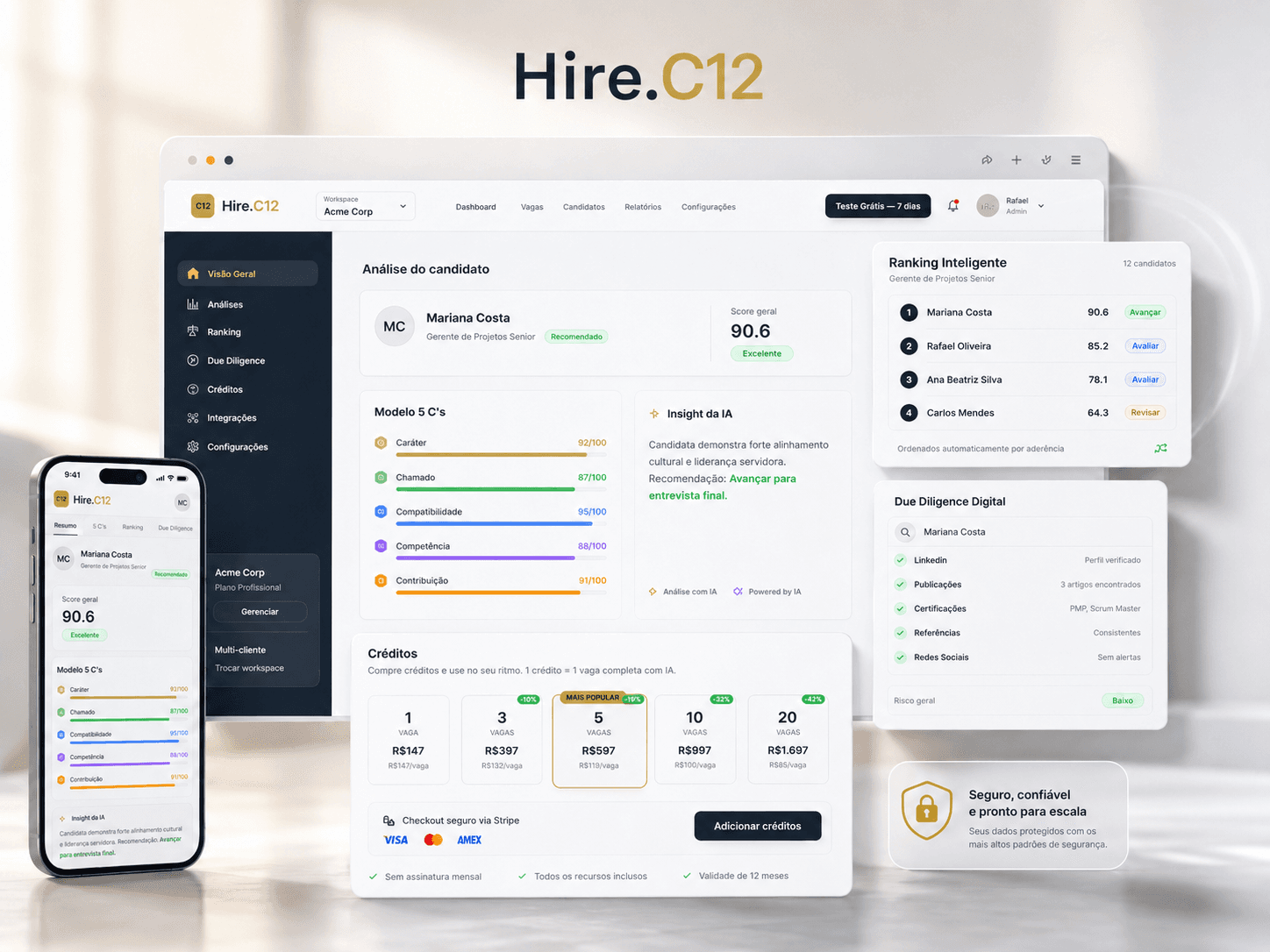 C12 · plataforma SaaS de recrutamento com IA